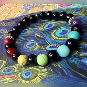 Chakra Handmade Beaded Stretchy Bracelet NWT